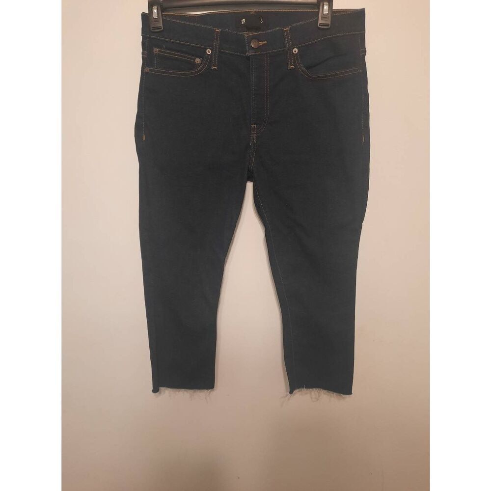 Madewell size 34x32 Men's Dark Wash Raw Hem Skinny Jeans